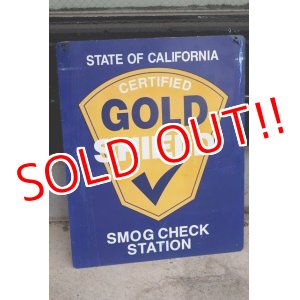 画像: dp-190601-16 California GOLD SHIELD / Smog Check Station 1980's〜Metal Sign