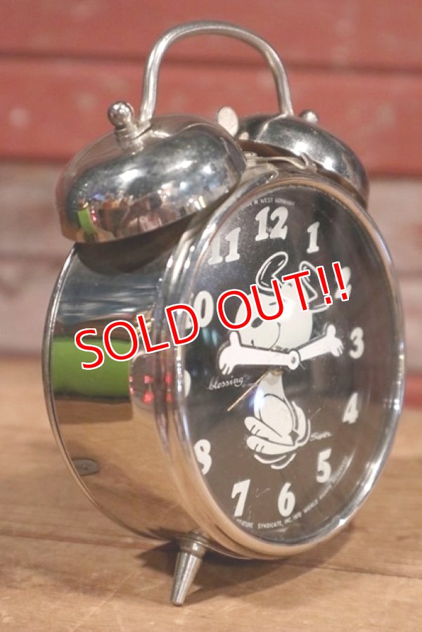 画像3: ct-190605-10 Snoopy / Blessing 1970's Alarm Clock "Black"