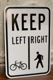 画像1: dp-190701-42 Road Sign "KEEP LEFT RIGHT"