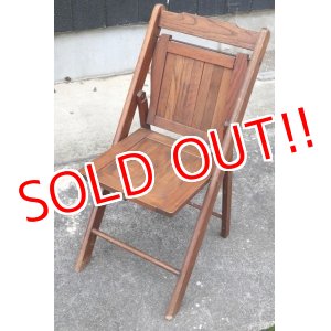 画像: dp-190701-17 Vintage Wood Folding Chair