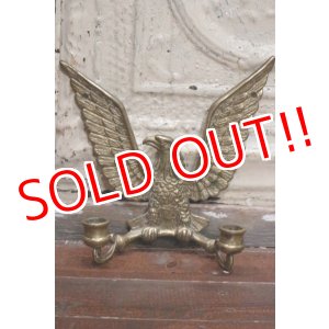 画像: dp-190522-02 Vintage Brass Eagle Candle Holder