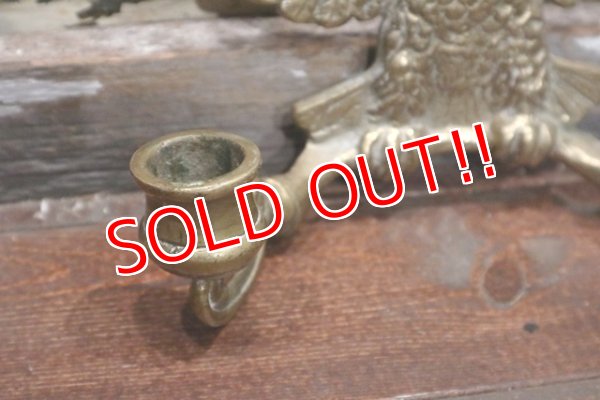 画像5: dp-190522-02 Vintage Brass Eagle Candle Holder