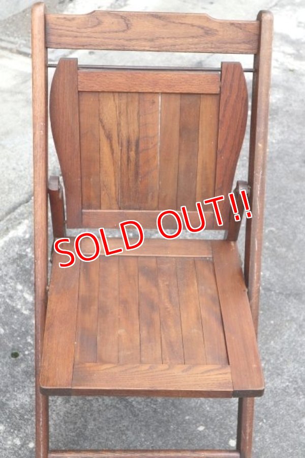 画像2: dp-190701-17 Vintage Wood Folding Chair