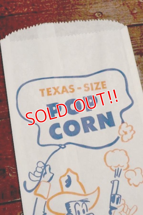 画像2: nt-190701-01 TEXAS SIZE POP CORN / Vintage Paper Bag
