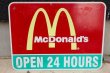 画像1: dp-190801-40 McDonald's / Road Side Sign "OPEN 24 HOURS"