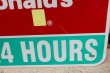 画像4: dp-190801-40 McDonald's / Road Side Sign "OPEN 24 HOURS"