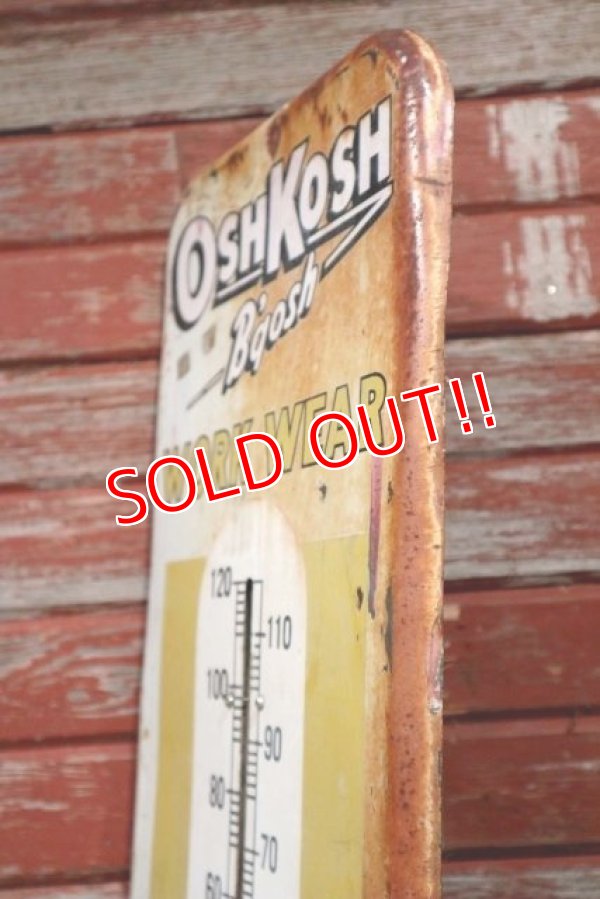 画像3: dp-190801-44 OSHKOSH / 1940's Advertising Thermometer