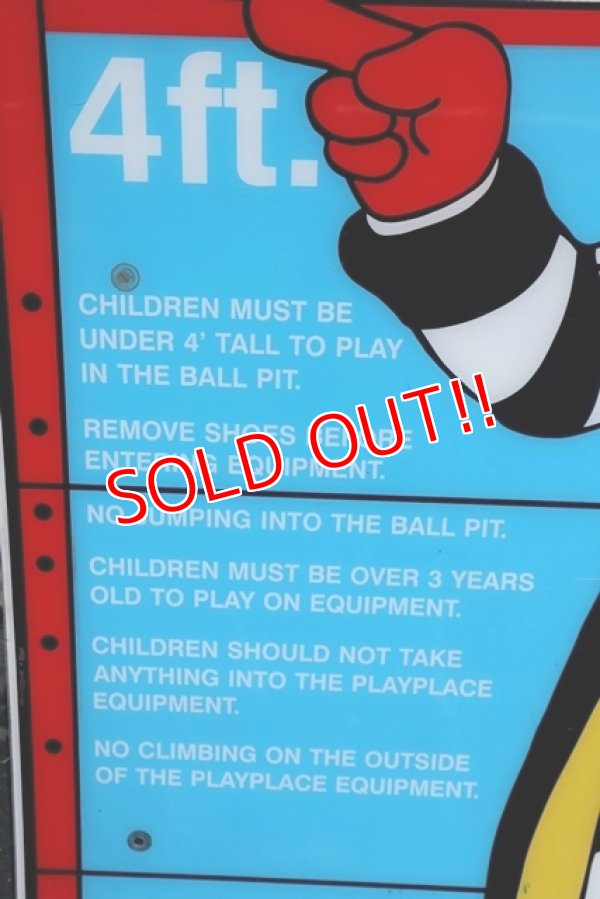 ct-190801-41 McDonald's / Hamburgler Play Place Sign