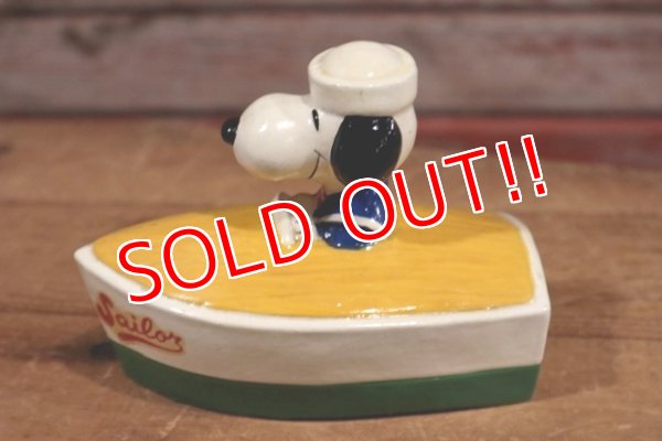 画像6: ct-190801-11 Snoopy / Determined 1976 Coin Bank "Sailor"