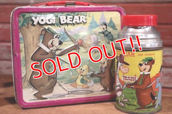 画像1: ct-190905-31 Yogi Bear / Aladdin 1970's Metal Lunch Box