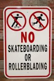 画像1: dp-190901-42 Road Sign "NO SKATEBOARDING or ROLLERBLADING"