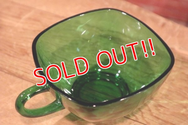 画像4: nfk-190801-12 Fire-King / 1950's Forest Green Charm Cup & Sauser