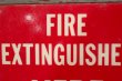 画像2: dp-191001-10 FIRE EXTINGUISHER HERE / Vintage Plastic Sign