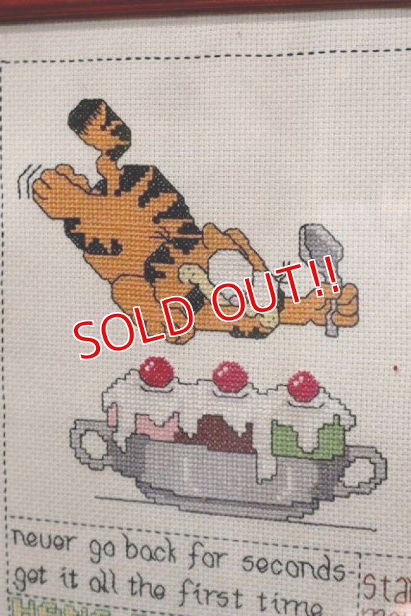 画像3: ct-190905-88 Garfield / 1980's Cross-stitch Wall Deco