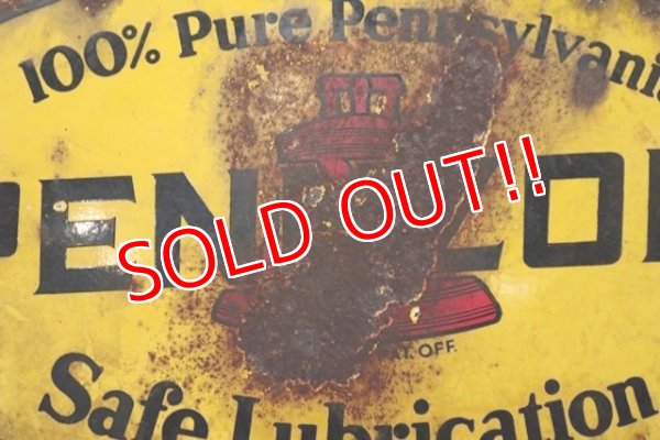 画像6: dp-191001-22 PENNZOIL / 1950's-1960's W-side Metal Sign