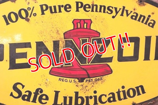 画像2: dp-191001-22 PENNZOIL / 1950's-1960's W-side Metal Sign