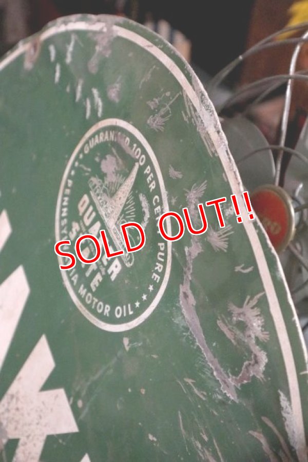 画像10: dp-190901-28 Quaker State / 1940's W-side Metal Sign
