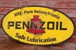 画像1: dp-191001-22 PENNZOIL / 1950's-1960's W-side Metal Sign