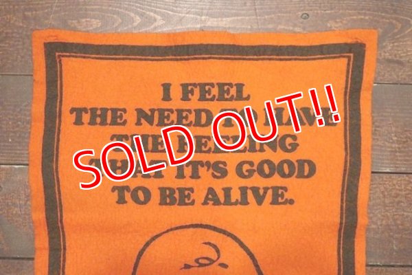 画像2: ct-191001-29 PEANUTS / 1960's Banner "Charlie Brown" Orange