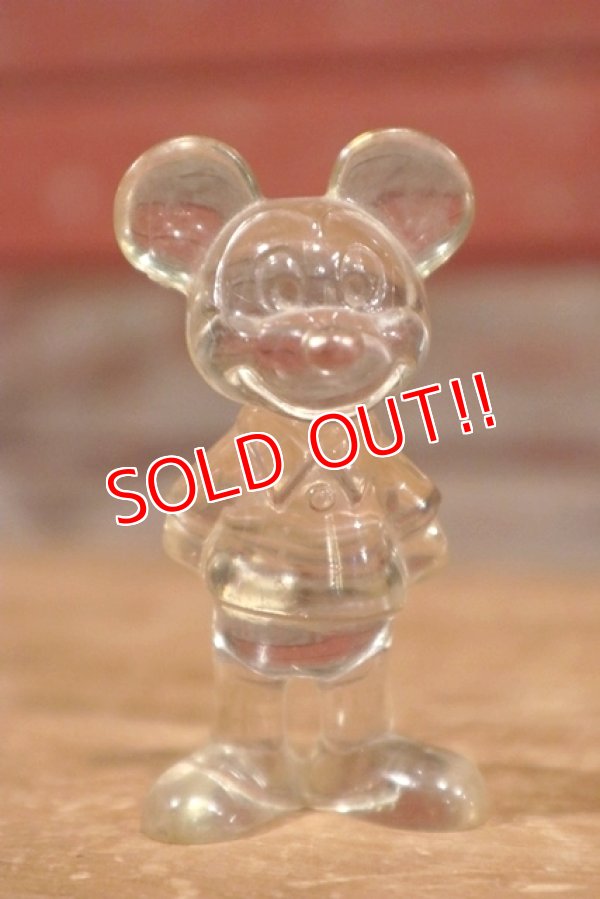 画像1: ct-191001-99 Mickey Mouse / 1970's Clear Plastic Figure