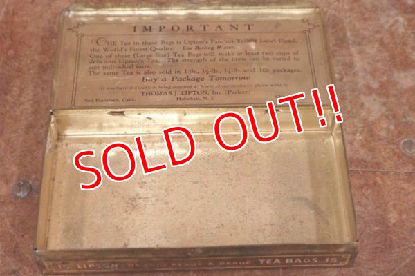 画像5: dp-191110-09 LIPTON'S / 1940's TEA BAGS Tin Can
