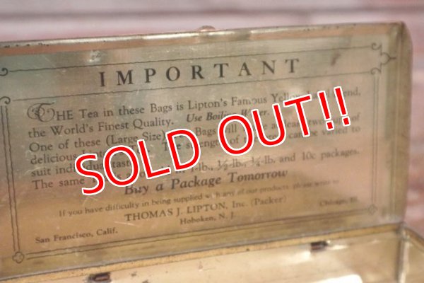 画像6: dp-191110-09 LIPTON'S / 1940's TEA BAGS Tin Can