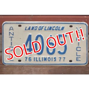 画像: dp-191101-42 1970's License Plate "ILLINOIS" Antique Vehicle