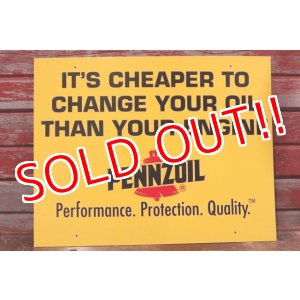 画像: dp-191101-32 Pennzoil / 1990's Plastic Sign