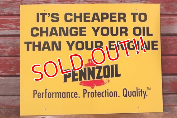 画像1: dp-191101-32 Pennzoil / 1990's Plastic Sign