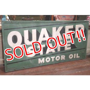 画像: dp-191101-12 QUAKER STATE MOTOR OIL / 1940's METAL SIGN