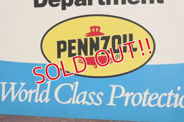 画像2: dp-191101-30 Pennzoil / 1990's W-side Plastic Sign "WELCOME"