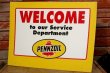 画像1: dp-191101-28 Pennzoil / 1990's W-side Plastic Sign "WELCOME"
