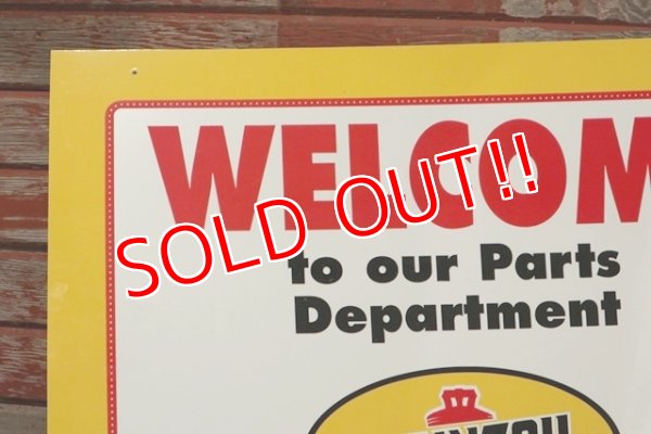 画像4: dp-191101-28 Pennzoil / 1990's W-side Plastic Sign "WELCOME"