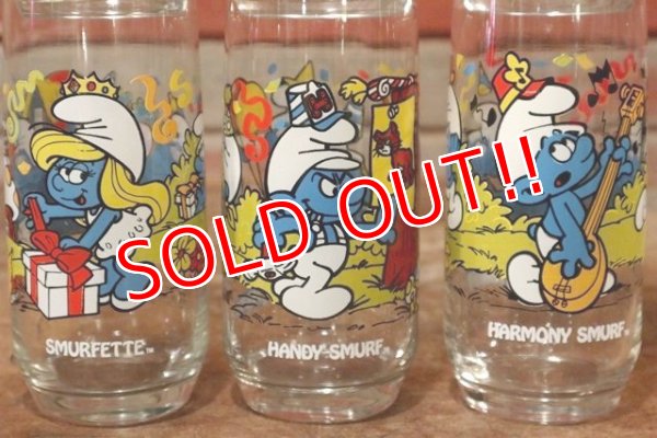 画像3: gs-191201-01 Smurfs / Hardee's 1983 Promotion Glass Complete Set
