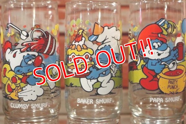 画像2: gs-191201-01 Smurfs / Hardee's 1983 Promotion Glass Complete Set
