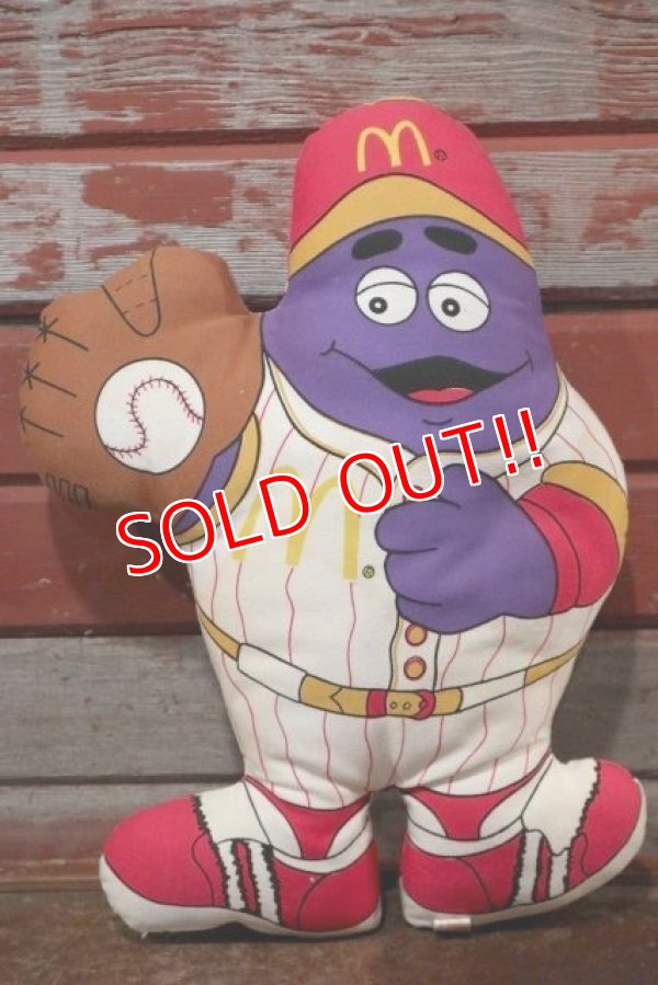 画像1: ct-191211-08 McDonald's / Grimace 1988 Pillow Doll "Baseball"