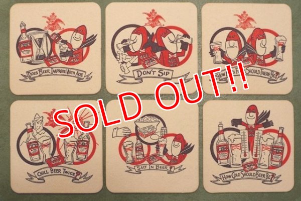 画像1: ct-200101-28 【PRICE DOWN!!】Budweiser / BUD MAN 1970's-1980's Coaster Set