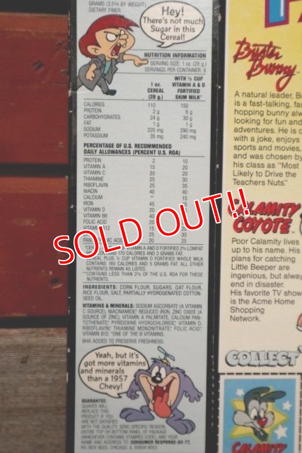 画像10: ct-191211-53 Tiny Toon / Qaker Oats 1990 Cereal Box
