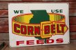 画像1: dp-200101-18 CORN BELT FEEDS / Vintage Steel Sign