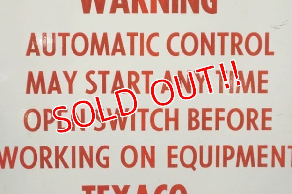 画像3: dp-200201-14 TEXACO / Vintage "WARNING" Sign
