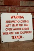 画像1: dp-200201-14 TEXACO / Vintage "WARNING" Sign