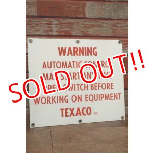 画像: dp-200201-14 TEXACO / Vintage "WARNING" Sign
