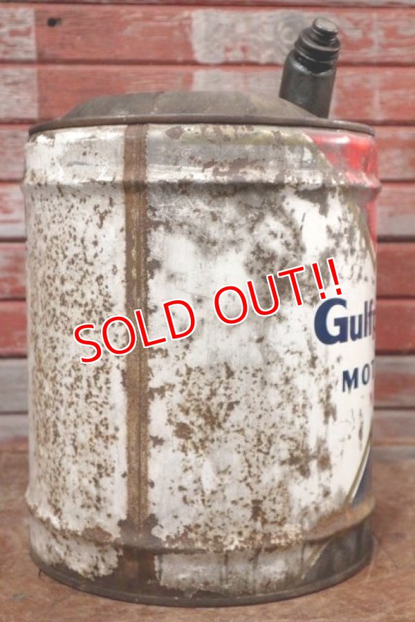 画像5: dp-200201-25 Gulfpride / 1960's 5 Gallons Motor Oil Can