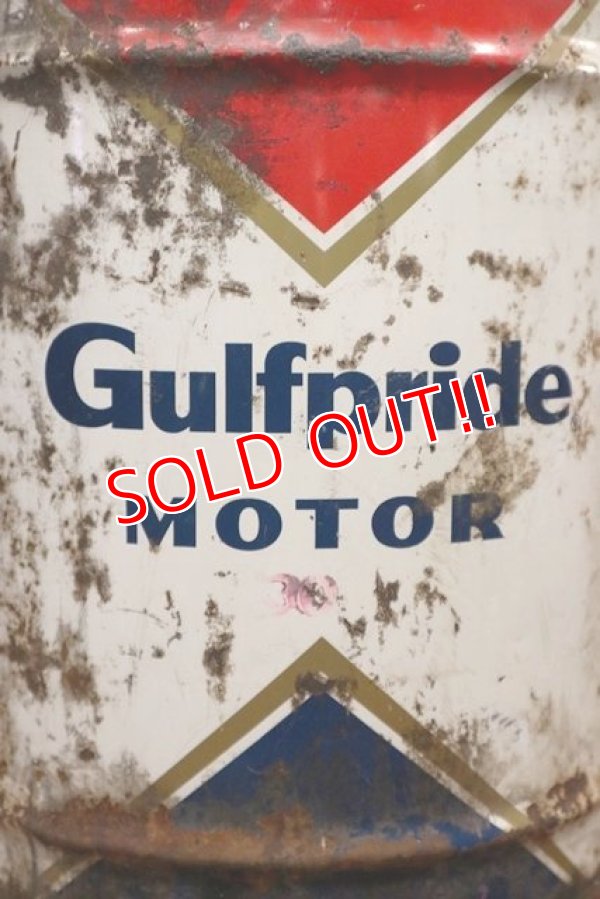 画像2: dp-200201-25 Gulfpride / 1960's 5 Gallons Motor Oil Can