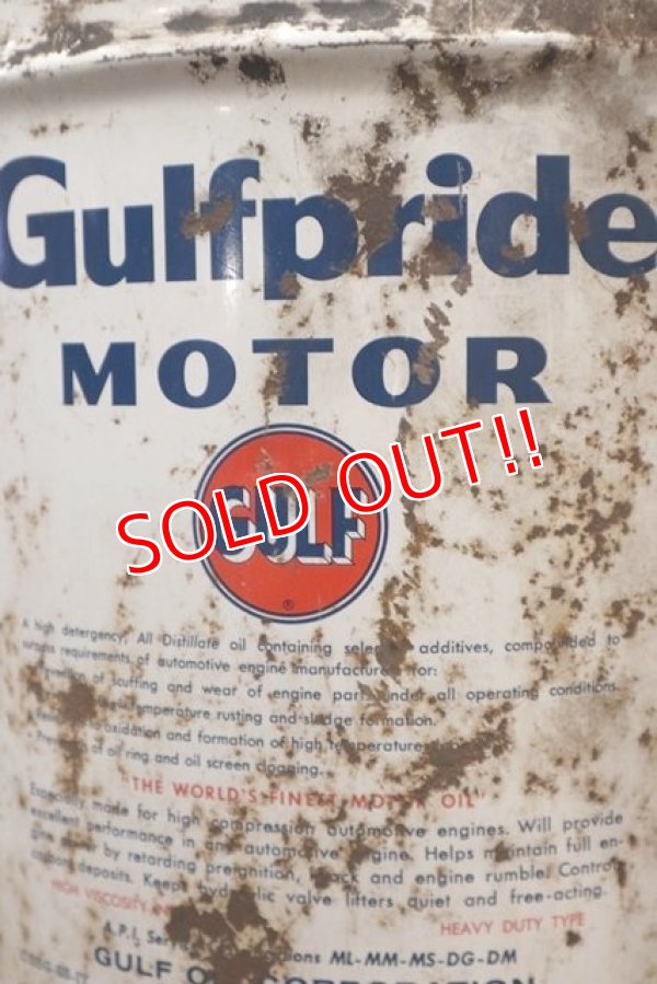画像4: dp-200201-25 Gulfpride / 1960's 5 Gallons Motor Oil Can