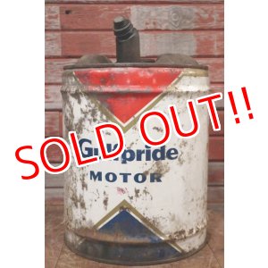 画像: dp-200201-25 Gulfpride / 1960's 5 Gallons Motor Oil Can