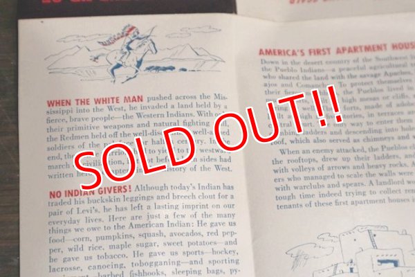 画像2: dp-200201-37 LEVI'S / 1950's Booklet "Western Indian Lore"