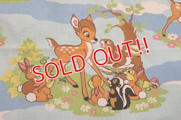 画像2: ct-200201-74 Bambi / 1970's Flat Sheet (Twin)