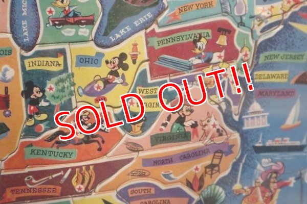 画像5: ct-200101-53 Walt Disney's / 1960's Pictorial Map Puzzle