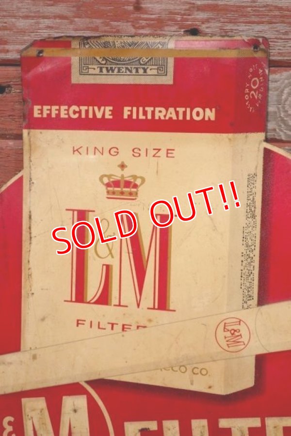 画像2: dp-190605-04 L&M Cigarette / 1950's Metal Sign